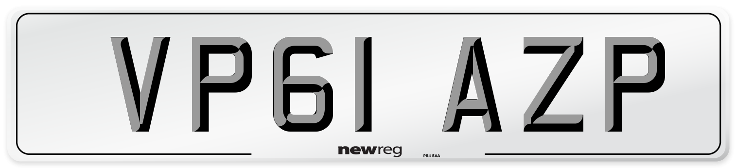 VP61 AZP Number Plate from New Reg